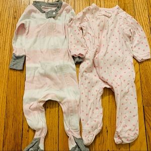 Baby girl zip up sleeper